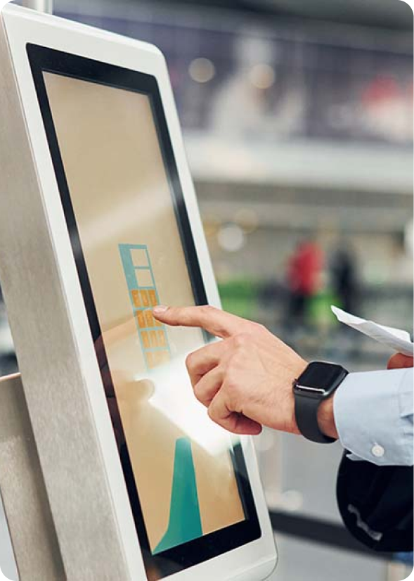 An Image describing different benefits of digital signage in banking